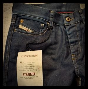 Diesel denim dark wash straight leg sz 26 NWT